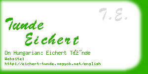 tunde eichert business card